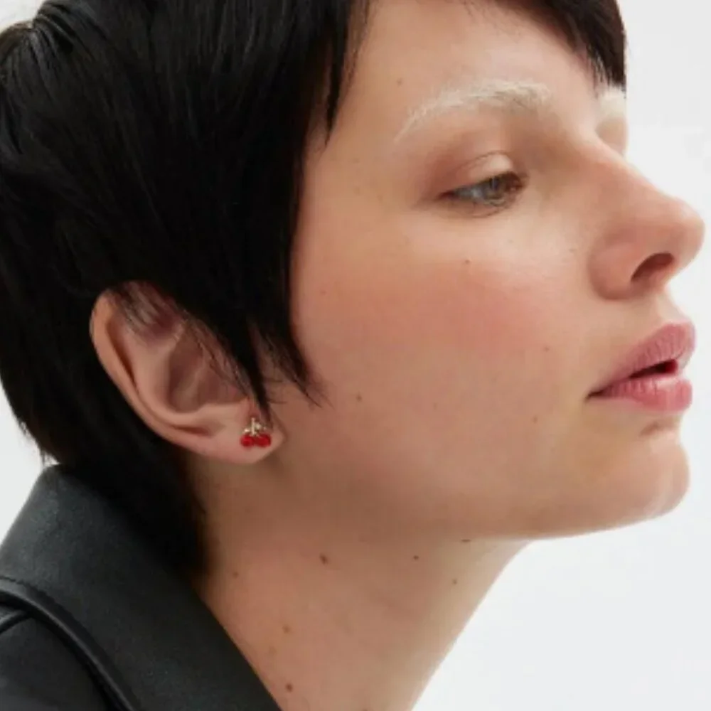 COACH Red Enamel Vintage Charms Cherry Stud Earrings - NWT $78 MSRP - Picture 4 of 9